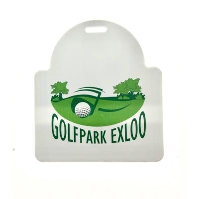 Branded Promotional SUNRISE SHAPE DIGITAL PRINTED GOLF BAG TAG Golf Bag Tag From Concept Incentives.