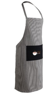 Branded Promotional UKIYO DELUXE COTTON APRON in Black Apron from Concept Incentives