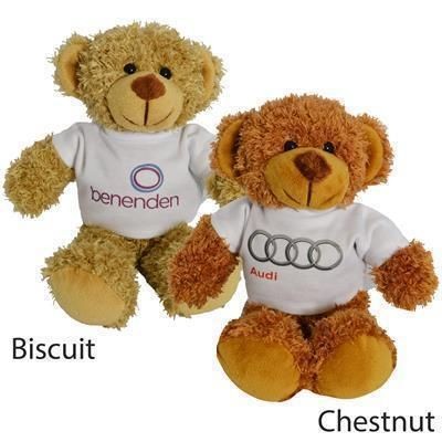 Branded Promotional 20CM BARNEY BEAR with Tee Shirt Soft Toy From Concept Incentives.