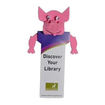 Branded Promotional PIG BOOKMARK Bookmark From Concept Incentives.