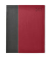Branded Promotional NEWHIDE BICOLOUR QUARTO DESK DIARY in Red from Concept Incentives