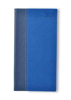 Branded Promotional NEWHIDE BICOLOUR POCKET DIARY in Blue from Concept Incentives
