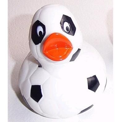 Branded Promotional FOOTBALL RUBBER DUCK Duck Plastic From Concept Incentives.