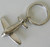 Branded Promotional METAL AEROPLANE SHAPE KEYRING in Silver Keyring From Concept Incentives.