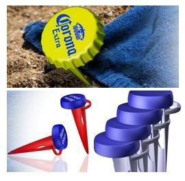 Branded Promotional BEACHPINZ BEACH TOWEL HOLDER Beach Towel Holder From Concept Incentives.