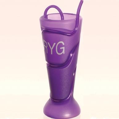 Branded Promotional HELTER SKELTER BEAKER & STRAW Cup Plastic From Concept Incentives.