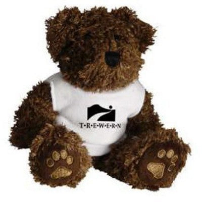 Branded Promotional 5 INCH TALL CHARLIE BEAR with White Tee Shirt Bean Bag From Concept Incentives.