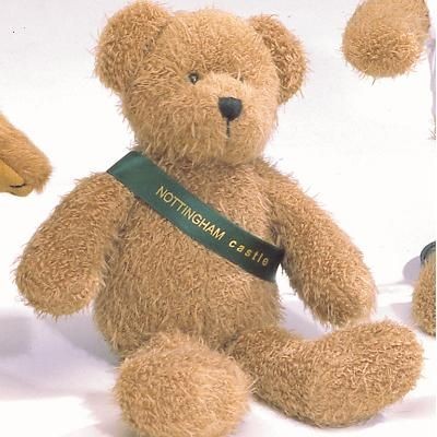 Branded Promotional SCRAGGY HIGH SOFT BEAR with Printed Sash Soft Toy From Concept Incentives.