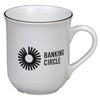 Branded Promotional BELL CERAMIC POTTERY MUG in White Mug From Concept Incentives.