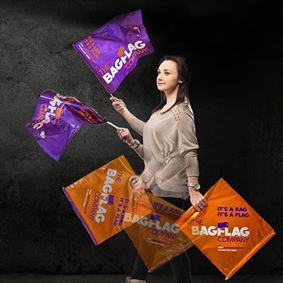 Branded Promotional SMALL BAGFLAG Flag From Concept Incentives.
