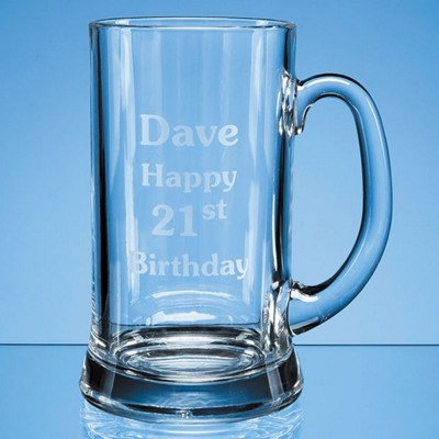 Branded Promotional 2 PINT STRAIGHT SIDED BEER GLASS TANKARD Beer Glass From Concept Incentives.