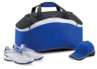 Branded Promotional TEAMWEAR HOLDALL in Blue and Black Bag From Concept Incentives.