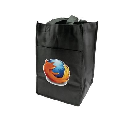 Branded Promotional HEAT TRANSFER NON - WOVEN WINE TOTE BAG Bag From Concept Incentives.