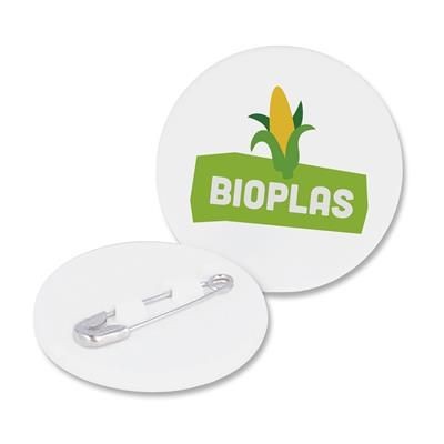 Branded Promotional BIODEGRADABLE 37MM BADGE Badge From Concept Incentives.