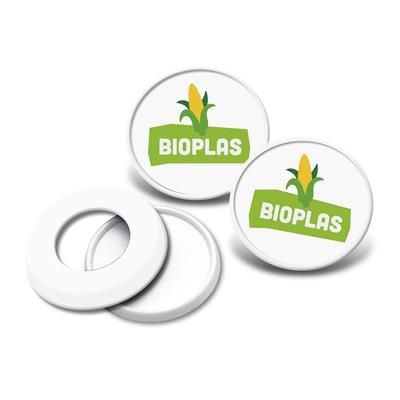 Branded Promotional BIODEGRADABLE POP BADGE Badge From Concept Incentives.