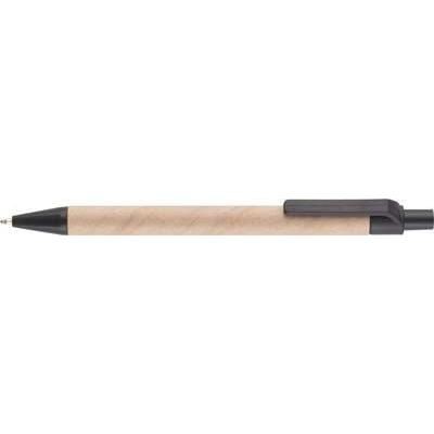 Branded Promotional BIOSENSE BALL PEN in Natural & Black Pen From Concept Incentives.