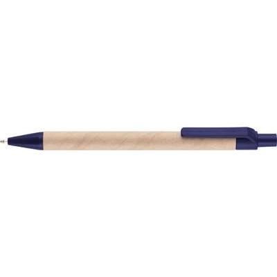 Branded Promotional BIOSENSE BALL PEN in Natural & Blue Pen From Concept Incentives.
