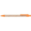 Branded Promotional BIOSENSE BALL PEN in Natural & Orange Pen From Concept Incentives.