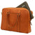 Branded Promotional LEATHER LAPTOP SLIMLINE BRIEFCASE Bag From Concept Incentives.