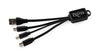 Branded Promotional PROMOTIONAL 3-IN-1 CABLE in Black Cable From Concept Incentives.