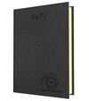 Branded Promotional TOPGRAIN PREMIUM A5 DAY TO PAGE DESK DIARY in Black Diary From Concept Incentives.