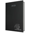 Branded Promotional SMOOTHGRAIN QUARTO WEEK TO VIEW DESK DIARY in Black Diary From Concept Incentives.
