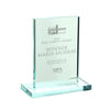 Branded Promotional JADE GREEN GLASS TROPHY AWARD Award From Concept Incentives.