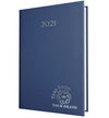 Branded Promotional SMOOTHGRAIN QUARTO WEEK TO VIEW DESK DIARY in Blue Diary From Concept Incentives.