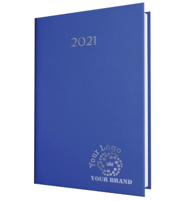Branded Promotional SMOOTHGRAIN QUARTO WEEK TO VIEW DESK DIARY in Royal Blue Diary From Concept Incentives.