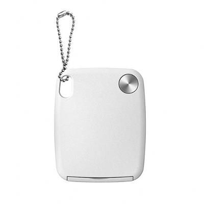 Branded Promotional BLUETOOTH CHIP SMART TAG in White Key Finder Service Keyring From Concept Incentives.