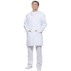Branded Promotional BASIC MENS WORK COAT in White Coat From Concept Incentives.