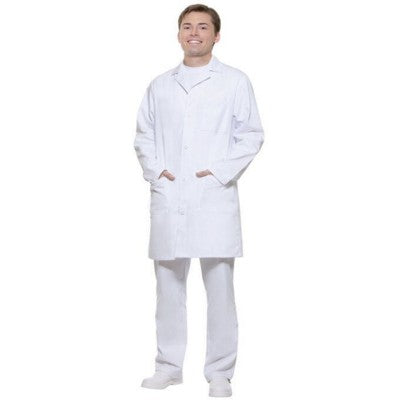 Branded Promotional BASIC MENS WORK COAT in White Coat From Concept Incentives.