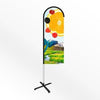 Branded Promotional MEDIUM BOW FEATHER FLAG BANNER with Cross Base Feather Flag From Concept Incentives.