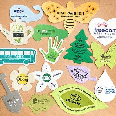 Branded Promotional BESPOKE PRINTED SEEDS PAPER SHAPE Seeded Paper From Concept Incentives.