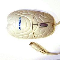 Branded Promotional BRAIN SHAPE COMPUTER MOUSE in White Mouse From Concept Incentives.