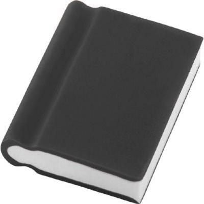 Branded Promotional BOOK ERASER in Black Pencil Eraser From Concept Incentives.