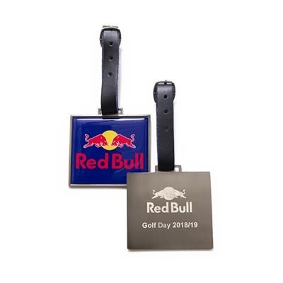 Branded Promotional RECTANGULAR METAL GOLF BAG TAG Golf Bag Tag From Concept Incentives.