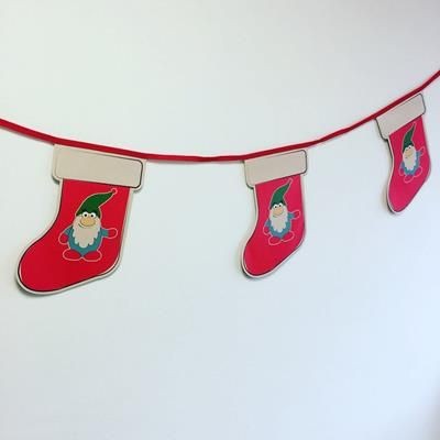 Branded Promotional CHRISTMAS STOCKING CUSTOM PRINTED BUNTING Bunting From Concept Incentives.