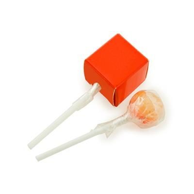 Branded Promotional BALL LOLLIPOP 8G in Printed Card Cube Lollipop From Concept Incentives.