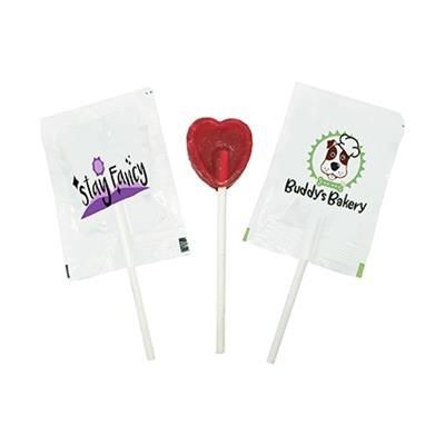 Branded Promotional MINI ROUND OR HEART SHAPE LOLLIPOP Lollipop From Concept Incentives.
