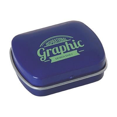 Branded Promotional MINI HINGED MINTS TIN with Extra Strong Mints Mints From Concept Incentives.