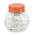 Branded Promotional SMALL GLASS JAR with 40g of Mints in Orange Mints From Concept Incentives.