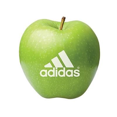 Branded Promotional GREEN APPLE with Printed Logo Fruit From Concept Incentives.
