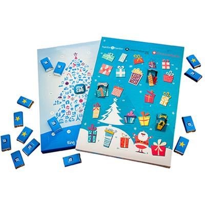 Branded Promotional NAPOLI CHOCOLATE BOX with 24 Doors Chocolate From Concept Incentives.