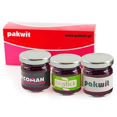 Branded Promotional SET OF 3 JARS OF JAM Jam From Concept Incentives.