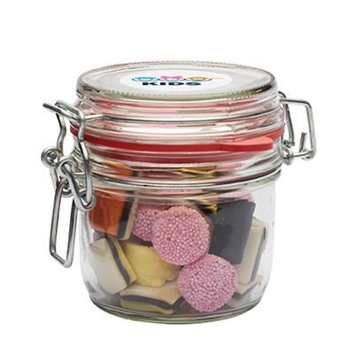 Branded Promotional 125ML GLASS JAR with Choice of Special Category Sweets Sweets From Concept Incentives.