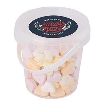 Branded Promotional PLASTIC BUCKET FILLED with Base Category Sweets Sweets From Concept Incentives.