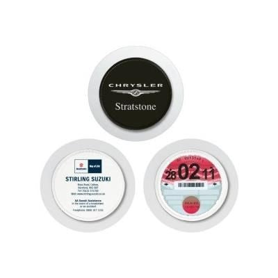 Branded Promotional ROUND PVC TAX ROUND DISC HOLDER Tax Disc Holder From Concept Incentives.