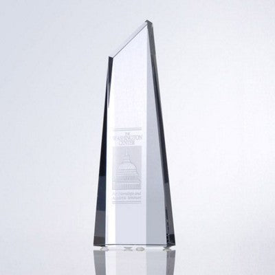 Branded Promotional OPTICAL CRYSTAL GLASS POLYGON OBELISK AWARD Award From Concept Incentives.