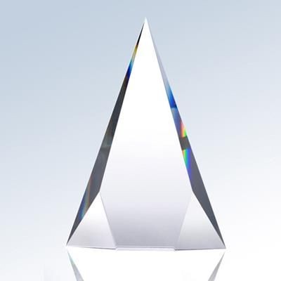 Branded Promotional OPTICAL CRYSTAL GLASS TRIANGLE AWARD Award From Concept Incentives.